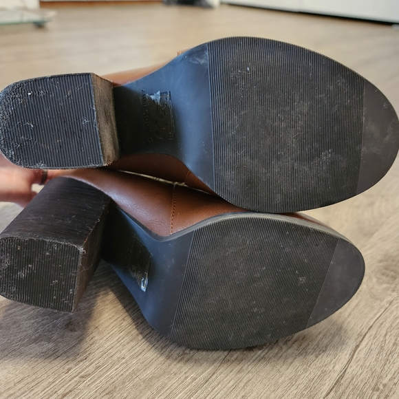 Call it Spring Cognac Brown Tan Heeled Booties 7.5 VGUC - Picture 5 of 5